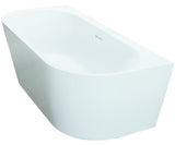 Half vrijstaand bad Juul wit mat