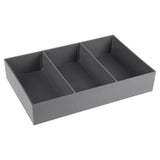 Lade organizer 32x21x6cm 3-vakken grijs