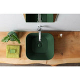 Mees design waskom vierkant mat groen