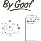 Mees design waskom vierkant mat groen