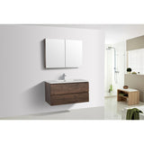 Onderkast badkamermeubel Tieme mat donker eiken 100x50x48cm