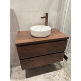 Onderkast badkamermeubel Tieme mat donker eiken 80x50x48cm