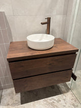 Onderkast badkamermeubel Tieme mat donker eiken 80x50x48cm