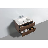 Onderkast badkamermeubel Tieme mat donker eiken 80x50x48cm