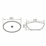 Waskom keramiek mat zwart 40x33x14.5cm