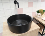 Waskom keramiek mat zwart 40x40x15cm