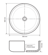 Waskom Sem Solid Surface White Matt 35,5x35,5x11,5cm