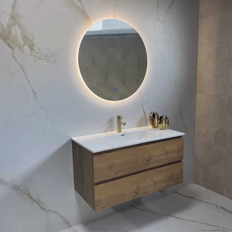 Badkamerspiegel 60cm LED, touch knop, anti-condens