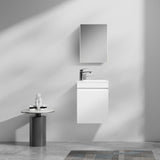 Fonteinkast Tieme hoogglans wit