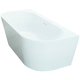 Half vrijstaand bad Juul wit glans