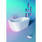 Half vrijstaand bad Juul wit glans