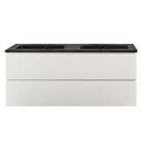 Kwartsteen wastafel Tieme zwart 120 cm met kraangat