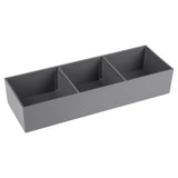 Lade organizer 32x11x6cm 3-vakken grijs
