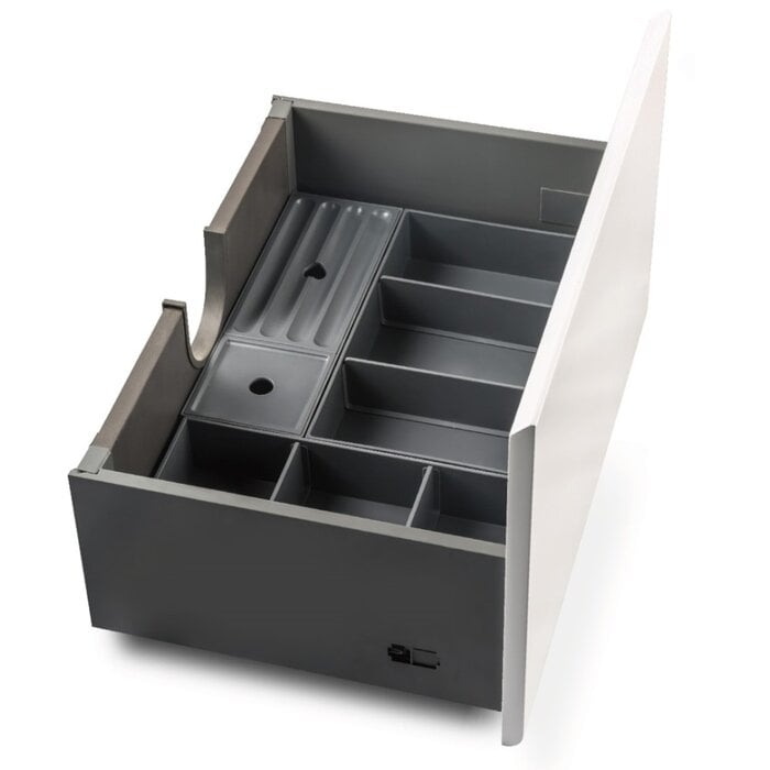 Lade organizer 32x11x6cm 3-vakken grijs