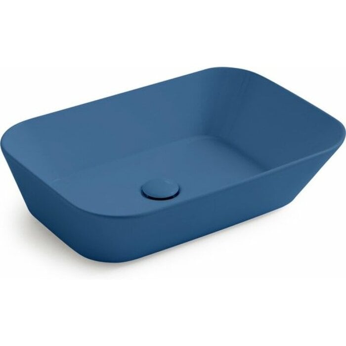 Mees design waskom rechthoek mat blauw