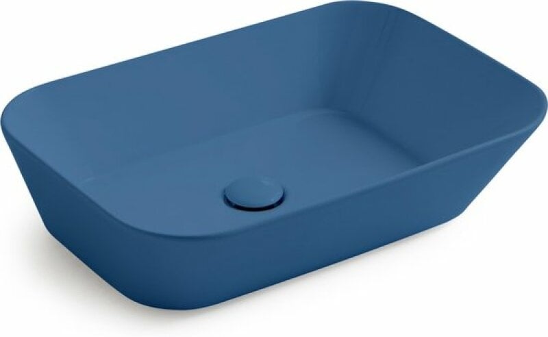 Mees design waskom rechthoek mat blauw