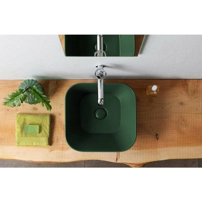 Mees design waskom vierkant mat groen