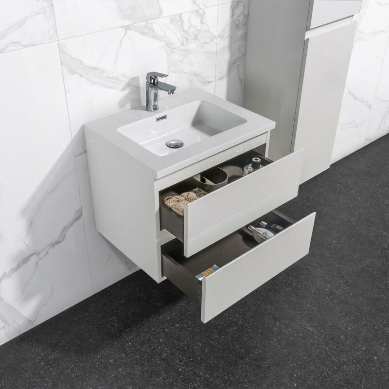 Onderkast badkamermeubel Tieme hoogglans wit 60x50x48cm