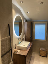 Onderkast badkamermeubel Tieme mat donker eiken 100x50x48cm