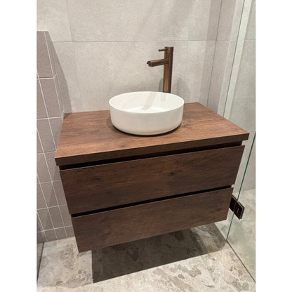 Onderkast badkamermeubel Tieme mat donker eiken 80x50x48cm