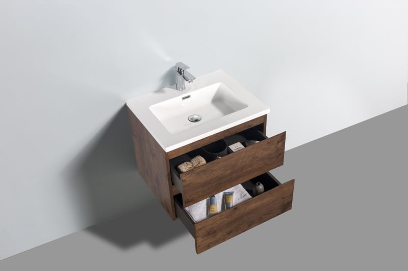 Onderkast badkamermeubel Tieme mat donker eiken 60x50x48cm