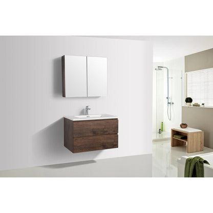 Onderkast badkamermeubel Tieme mat donker eiken 80x50x48cm