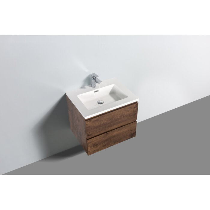 Onderkast badkamermeubel Tieme mat donker eiken 60x50x48cm