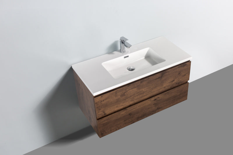 Onderkast badkamermeubel Tieme mat donker eiken 100x50x48cm