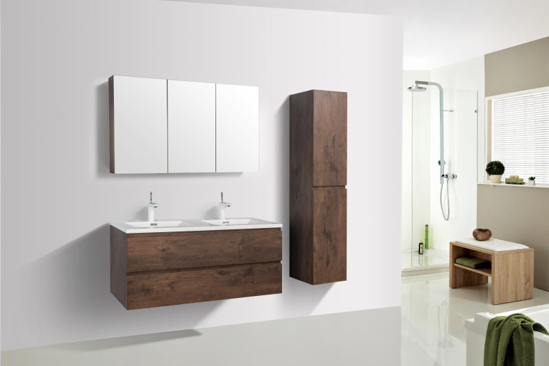 Onderkast badkamermeubel Tieme mat donker eiken 120x50x48cm