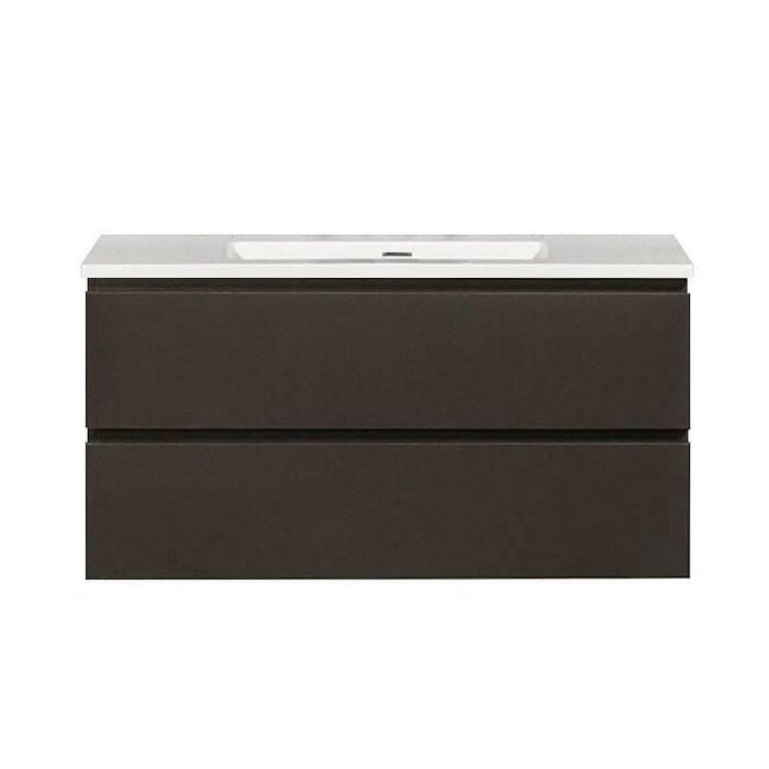 Onderkast badkamermeubel Tieme mat grijs 100x50x48cm