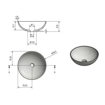 Solid surface waskom Sanne greige EXT