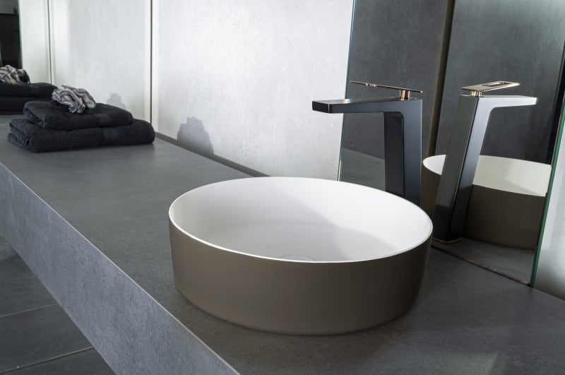 Solid surface waskom Tess moka EXT
