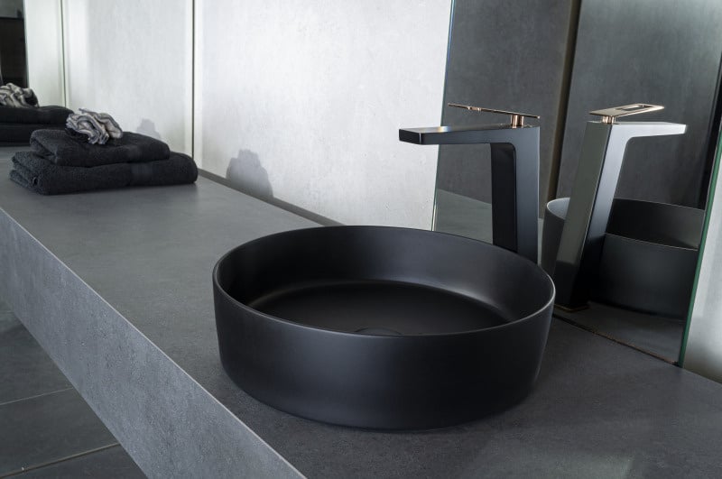 Solid surface waskom Tess zwart