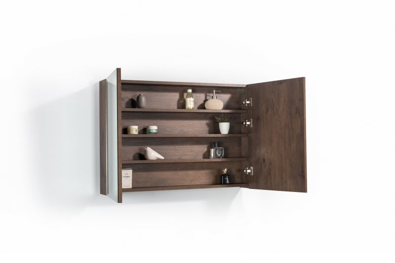 Spiegelkast Tieme mat donker eiken 100x70x16cm