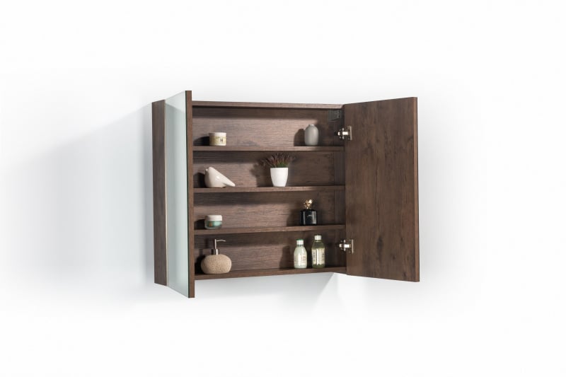 Spiegelkast Tieme mat donker eiken 80x70x16cm