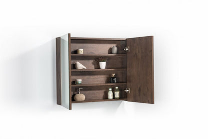 Spiegelkast Tieme mat donker eiken 80x70x16cm