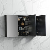 Spiegelkast Tieme mat zwart 120x70x16cm