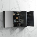 Spiegelkast Tieme mat zwart 120x70x16cm