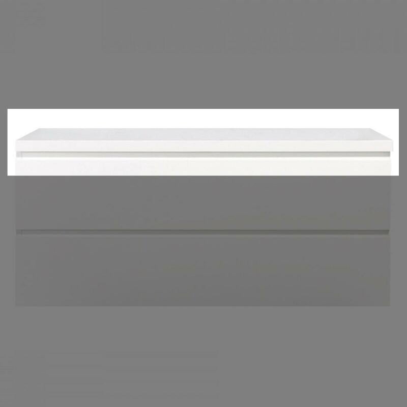 Topblad Tieme hoogglans wit 120cm