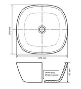 Waskom Aiko Solid Surface White Matt 37x37x11cm