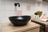 Waskom keramiek mat zwart 40x33x14.5cm