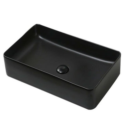 Waskom keramiek mat zwart 60x34x11cm
