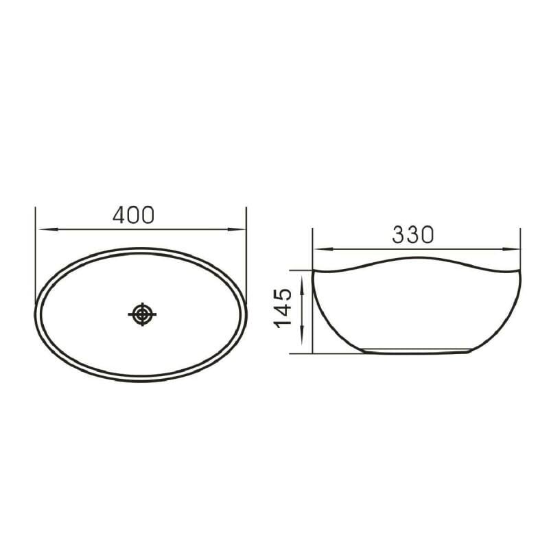 Waskom keramiek wit 40x33x14.5cm