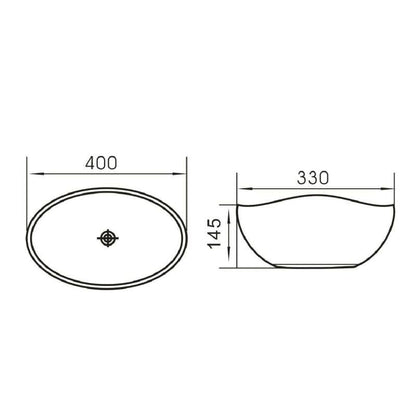 Waskom keramiek wit 40x33x14.5cm