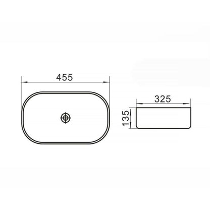 Waskom keramiek wit 45.5x32.5x13.5cm