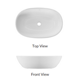 Waskom Ruby Solid Surface White Matt 55,5x36x14,5cm