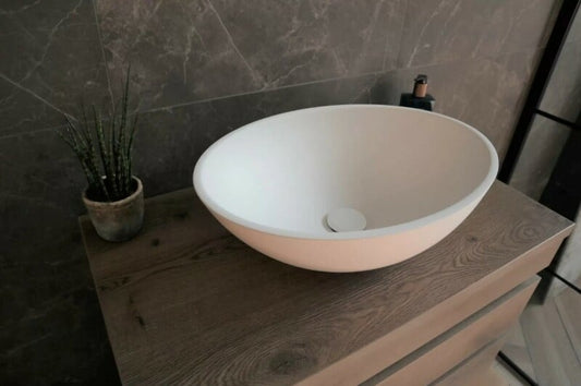 Waskom Tommy Solid Surface White Matt 50x36x15cm